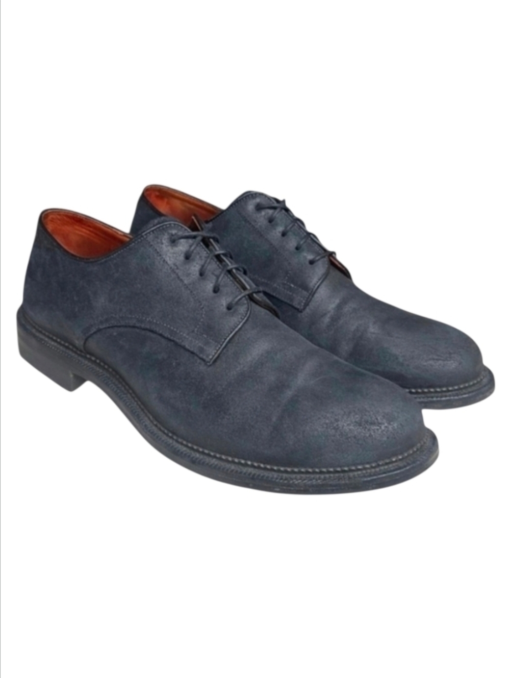 VIBERG | Rockland Blucher Derby 1940 Last Charcoal Waxed Suede 11E